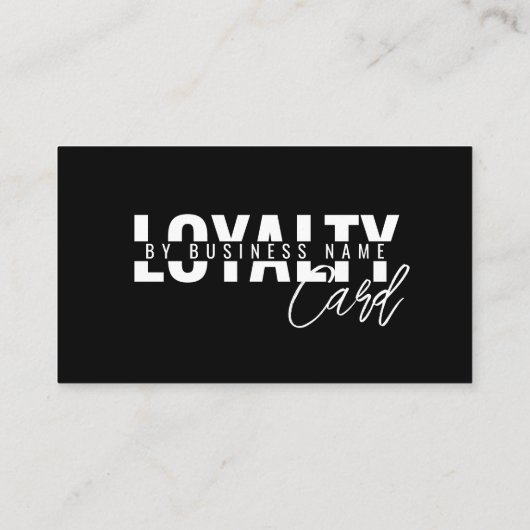 Carte de fidélité Spa de script de beauté classiqu (Dos)