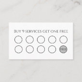 Carte De Fidélité Spa du salon de cristaux blancs (Dos)