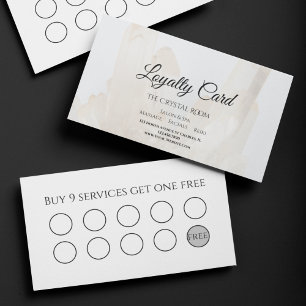 Carte De Fidélité Spa du salon de cristaux blancs