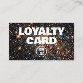 Carte De Fidélité Space Modern Galaxy QR Code (Devant)