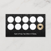 Carte De Fidélité Spray Salon de bronzage moderne Parties scintillan (Devant)