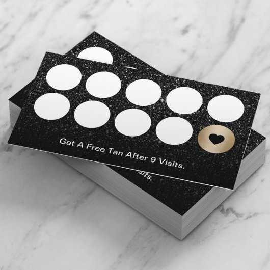 Carte De Fidélité Spray Salon de bronzage moderne Parties scintillan