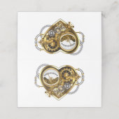 Carte De Fidélité Steampunk Heart with a Manometer (Extérieur déplié)