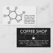 Carte De Fidélité structure moléculaire de la caféine (Devant / Derrière)