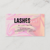 Carte De Fidélité Style moderne élégant holographique cils & sourcil (Dos)