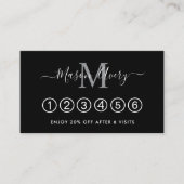 Carte De Fidélité Stylish Unique Black Real Estate Agent (Devant)