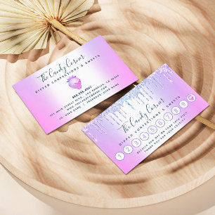 Carte De Fidélité Sucres de confection aux fraises à Parties scintil