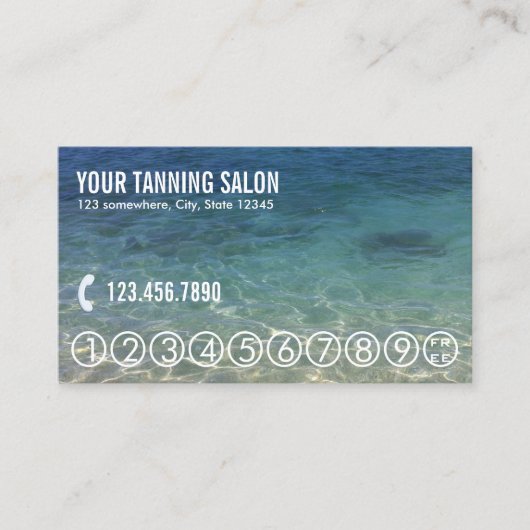 Carte De Fidélité Summer Beach Tanning Salon Loyalty Punch (Devant)
