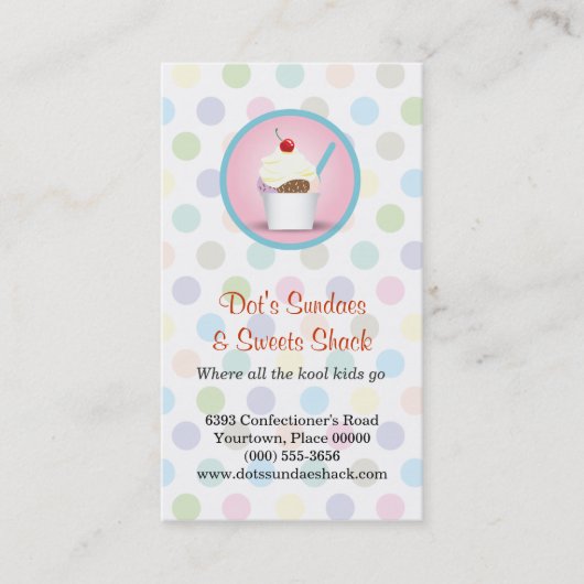 Carte De Fidélité Sundae Shop Loyalty Rewards (Devant)