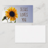 Carte De Fidélité Sunflower Jesus Vous aime (Devant / Derrière)