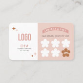 Carte De Fidélité Super les années 70 Retro Branché Logo Coiffure Sa (Dos)