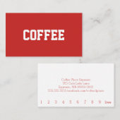 Carte De Fidélité Superstar café texte simple centré (Devant / Derrière)