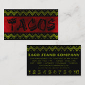 Carte De Fidélité support de taco d'arriba (carte perforée de (Devant / Derrière)