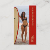 Carte De Fidélité Surf photo Bikini Barista Double Numéro Café (Devant)