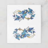 Carte De Fidélité Symbol Infinity of Blue Morpho Butterflies (Extérieur déplié)