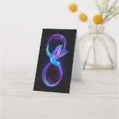 Carte De Fidélité Symbole de Neon Infinity par Glowing Hummingbird (Devant)