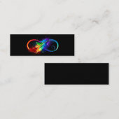 Carte De Fidélité Symbole d'infini avec plume arc-en-ciel (Devant / Derrière)