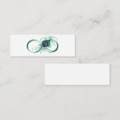 Carte De Fidélité Symbole d'infini avec plume de paon (Devant / Derrière)