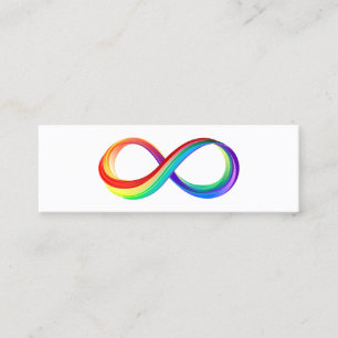 Carte De Fidélité Symbole d'infinité arc-en-ciel stratifié