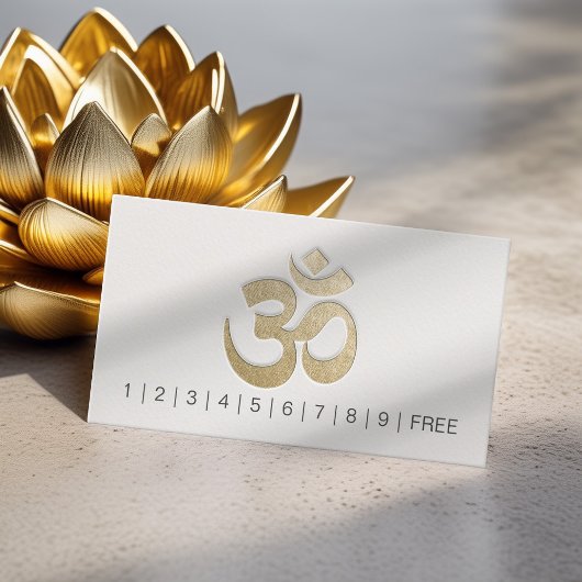 Carte De Fidélité Symbole OM bole intégré YOGA instructeur Loyalty P