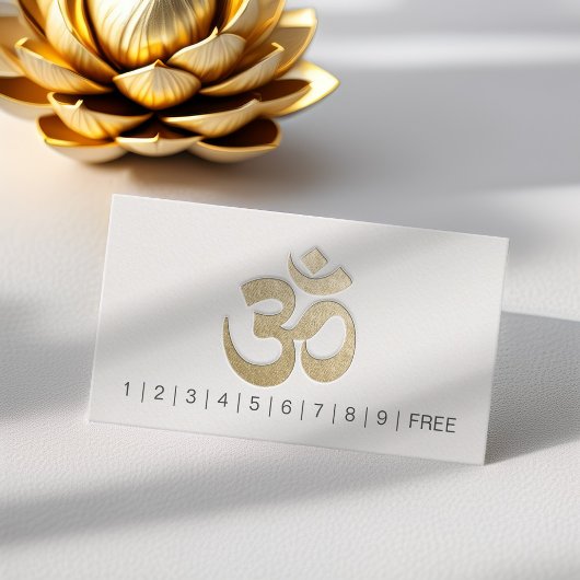 Carte De Fidélité Symbole OM bole intégré YOGA instructeur Loyalty P