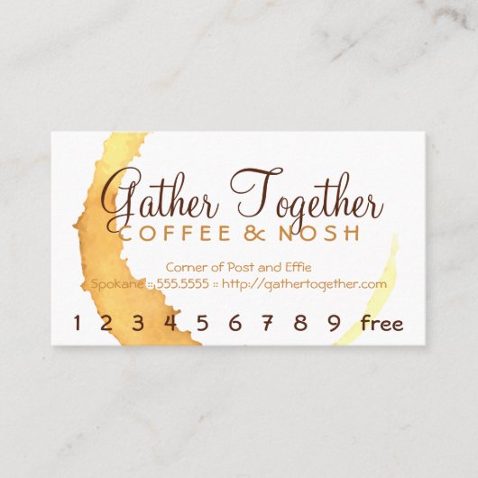 Carte de Fidélité Tache de Café / (Devant)