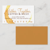 Carte de Fidélité Tache de Café / (Devant / Derrière)