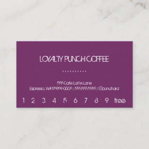 Carte de Fidélité Tache de Café Artistique