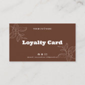 Carte de fidélité tamponnée Boho Coffee (Dos)
