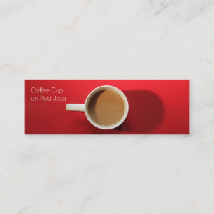 Carte De Fidélité Tasse de café sur l'arrière - plan rouge mini