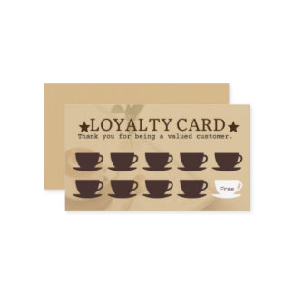 Carte De Fidélité Tasses à café