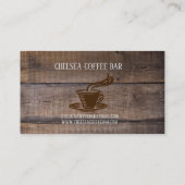 Carte De Fidélité Tasses à café rustiques Business Bar Professionnel (Dos)