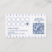 Carte de fidélité tech cils à rayures florales (Dos)