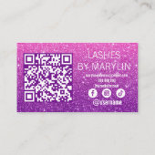 Carte De Fidélité Technicien de Lash de Parties scintillant Ombre ro (Dos)