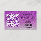 Carte De Fidélité Technicien de Parties scintillant Ombre Lash viole (Dos)