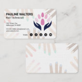 Carte De Fidélité Technicien en Manucure | Salon de Beauté (Devant / Derrière)