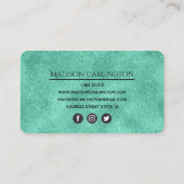 Carte De Fidélité Texture de papier de points verts (Dos)
