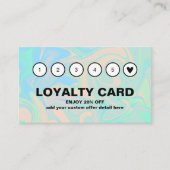 Carte De Fidélité Texture d'iridescence holographique liquide code Q (Devant)