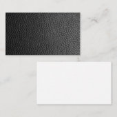Carte De Fidélité Texture en cuir noir (Devant / Derrière)
