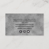 Carte De Fidélité Texture en papier des spectres d'argent (Dos)