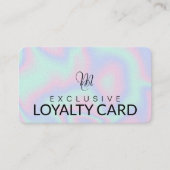 Carte De Fidélité Texture holographique Liquide Faux (Devant)