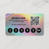 Carte De Fidélité Texture holographique moderne abstraite fantaisie (Dos)