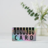 Carte De Fidélité Texture holographique moderne abstraite fantaisie (Debout devant)