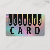 Carte De Fidélité Texture holographique moderne abstraite fantaisie (Devant)