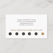 Carte De Fidélité Texture moderne Lumineuse Rose Golden Beauty Salon (Dos)