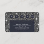 Carte De Fidélité Texture noire de miroitement de parties (Dos)