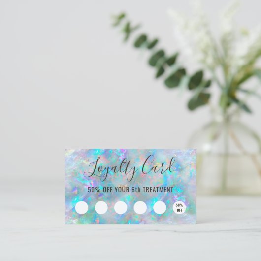 carte de fidélité texture opale (Debout devant)