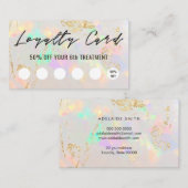 carte de fidélité texture opale blanche (Devant / Derrière)