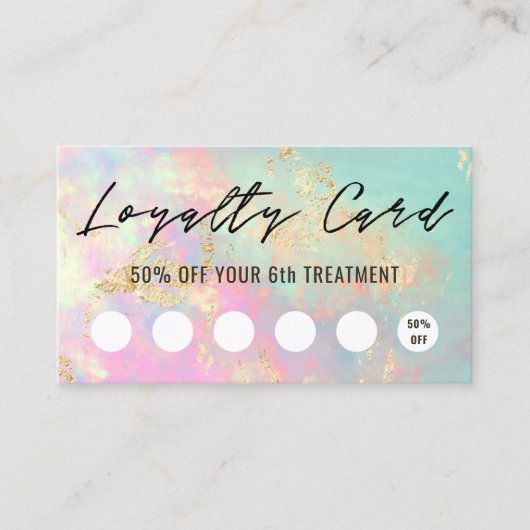 carte de fidélité texture opale délicate (Devant)