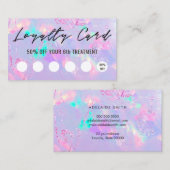 carte de fidélité texture opale violet (Devant / Derrière)